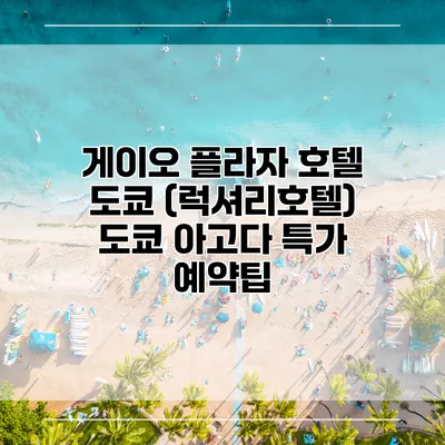 게이오 플라자 호텔 도쿄 (럭셔리호텔) 도쿄 아고다 특가 예약팁