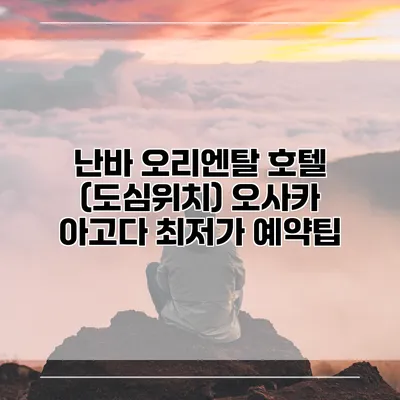난바 오리엔탈 호텔 (도심위치) 오사카 아고다 최저가 예약팁