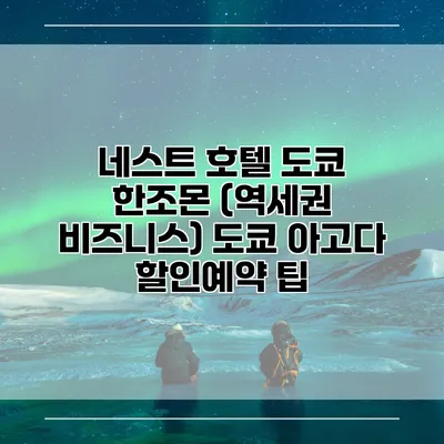 네스트 호텔 도쿄 한조몬 (역세권 비즈니스) 도쿄 아고다 할인예약 팁