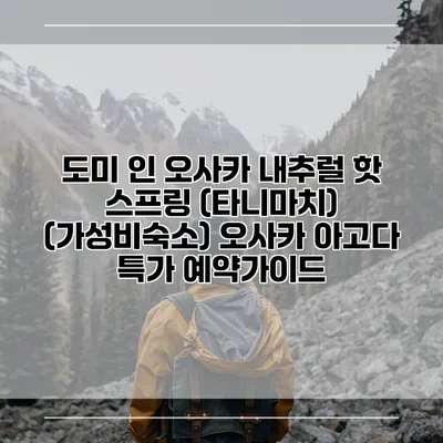 도미 인 오사카 내추럴 핫 스프링 (타니마치) (가성비숙소) 오사카 아고다 특가 예약가이드