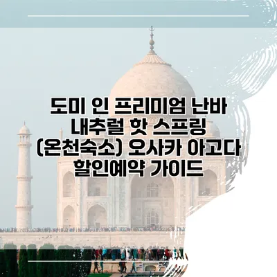 도미 인 프리미엄 난바 내추럴 핫 스프링 (온천숙소) 오사카 아고다 할인예약 가이드