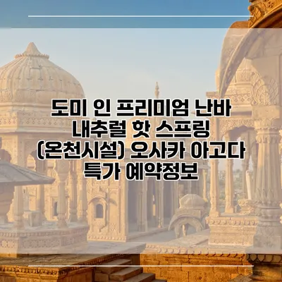 도미 인 프리미엄 난바 내추럴 핫 스프링 (온천시설) 오사카 아고다 특가 예약정보