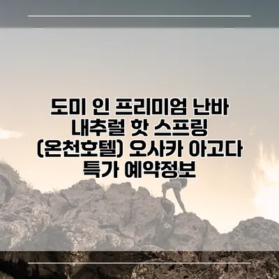 도미 인 프리미엄 난바 내추럴 핫 스프링 (온천호텔) 오사카 아고다 특가 예약정보