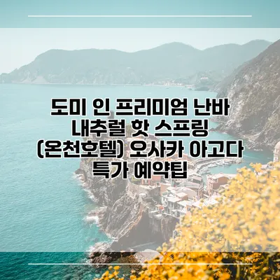 도미 인 프리미엄 난바 내추럴 핫 스프링 (온천호텔) 오사카 아고다 특가 예약팁