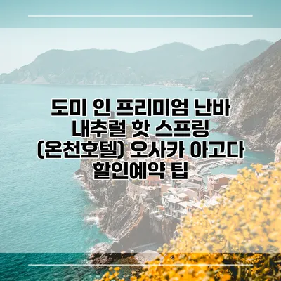 도미 인 프리미엄 난바 내추럴 핫 스프링 (온천호텔) 오사카 아고다 할인예약 팁