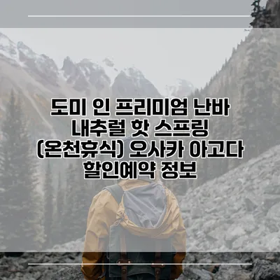도미 인 프리미엄 난바 내추럴 핫 스프링 (온천휴식) 오사카 아고다 할인예약 정보