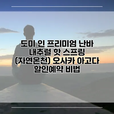 도미 인 프리미엄 난바 내추럴 핫 스프링 (자연온천) 오사카 아고다 할인예약 비법