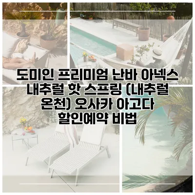 도미인 프리미엄 난바 아넥스 내추럴 핫 스프링 (내추럴 온천) 오사카 아고다 할인예약 비법