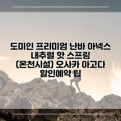 도미인 프리미엄 난바 아넥스 내추럴 핫 스프링 (온천시설) 오사카 아고다 할인예약 팁