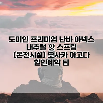 도미인 프리미엄 난바 아넥스 내추럴 핫 스프링 (온천시설) 오사카 아고다 할인예약 팁