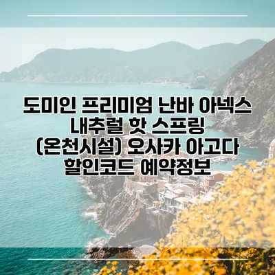 도미인 프리미엄 난바 아넥스 내추럴 핫 스프링 (온천시설) 오사카 아고다 할인코드 예약정보