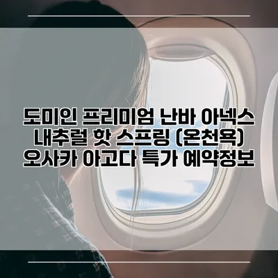 도미인 프리미엄 난바 아넥스 내추럴 핫 스프링 (온천욕) 오사카 아고다 특가 예약정보