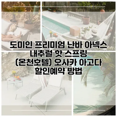 도미인 프리미엄 난바 아넥스 내추럴 핫 스프링 (온천호텔) 오사카 아고다 할인예약 방법