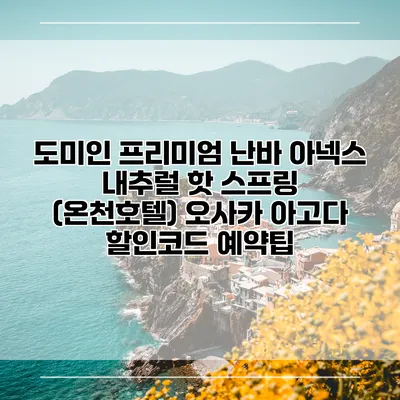 도미인 프리미엄 난바 아넥스 내추럴 핫 스프링 (온천호텔) 오사카 아고다 할인코드 예약팁