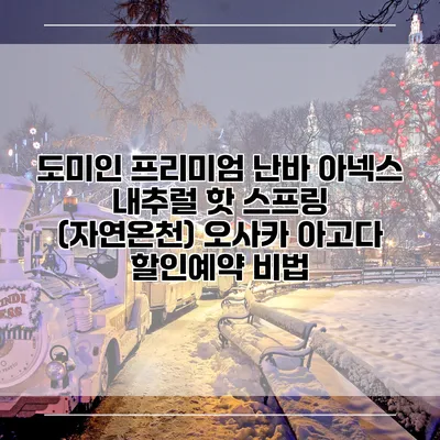 도미인 프리미엄 난바 아넥스 내추럴 핫 스프링 (자연온천) 오사카 아고다 할인예약 비법