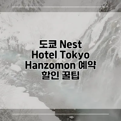 도쿄 Nest Hotel Tokyo Hanzomon 예약 할인 꿀팁