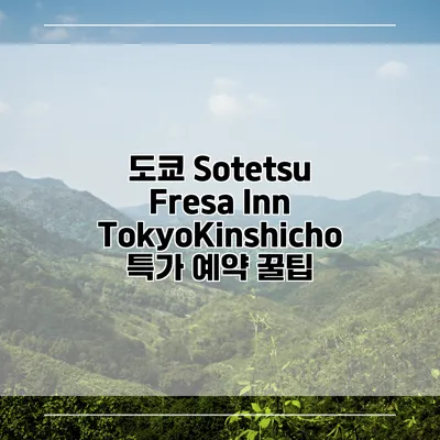 도쿄 Sotetsu Fresa Inn TokyoKinshicho 특가 예약 꿀팁