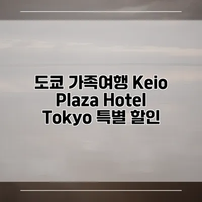 도쿄 가족여행 Keio Plaza Hotel Tokyo 특별 할인