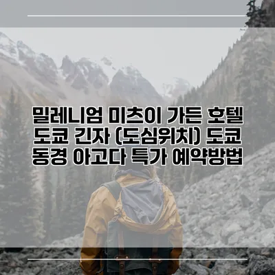 밀레니엄 미츠이 가든 호텔 도쿄 긴자 (도심위치) 도쿄 동경 아고다 특가 예약방법