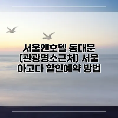 서울앤호텔 동대문 (관광명소근처) 서울 아고다 할인예약 방법