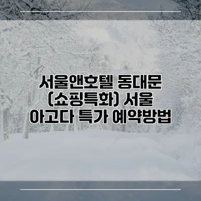 서울앤호텔 동대문 (쇼핑특화) 서울 아고다 특가 예약방법