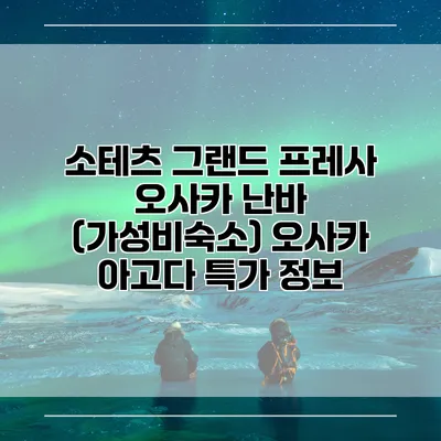 소테츠 그랜드 프레사 오사카 난바 (가성비숙소) 오사카 아고다 특가 정보