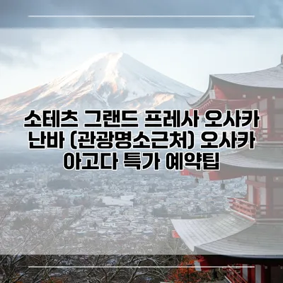 소테츠 그랜드 프레사 오사카 난바 (관광명소근처) 오사카 아고다 특가 예약팁