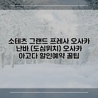 소테츠 그랜드 프레사 오사카 난바 (도심위치) 오사카 아고다 할인예약 꿀팁