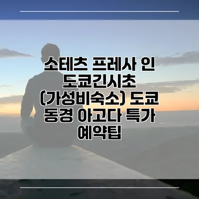 소테츠 프레사 인 도쿄긴시초 (가성비숙소) 도쿄 동경 아고다 특가 예약팁