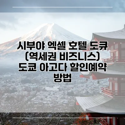 시부야 엑셀 호텔 도큐 (역세권 비즈니스) 도쿄 아고다 할인예약 방법