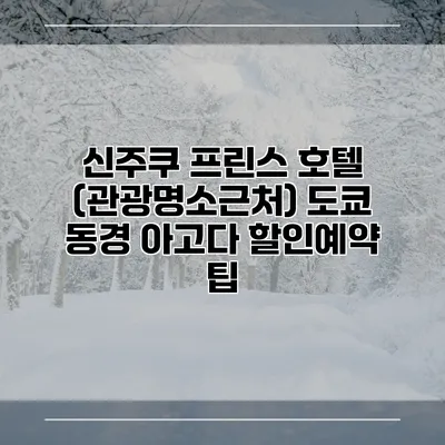 신주쿠 프린스 호텔 (관광명소근처) 도쿄 동경 아고다 할인예약 팁