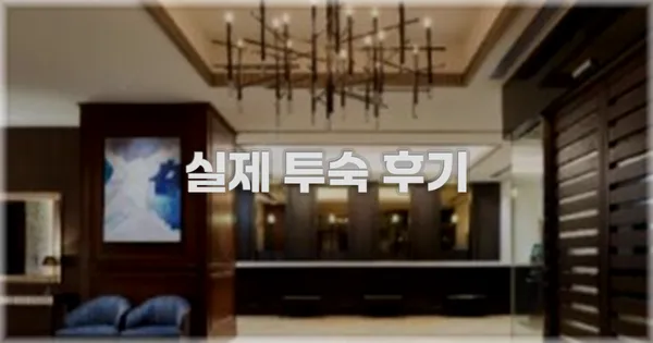 💬 실제 투숙 후기