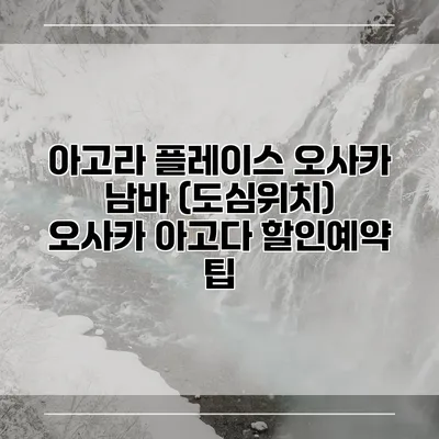 아고라 플레이스 오사카 남바 (도심위치) 오사카 아고다 할인예약 팁