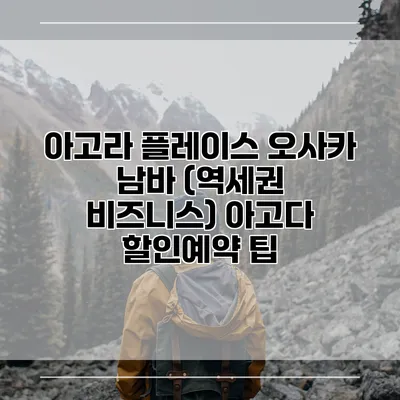 아고라 플레이스 오사카 남바 (역세권 비즈니스) 아고다 할인예약 팁