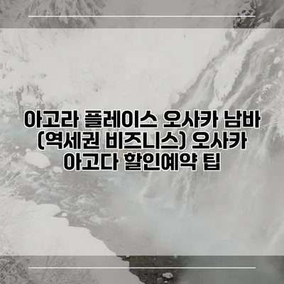 아고라 플레이스 오사카 남바 (역세권 비즈니스) 오사카 아고다 할인예약 팁