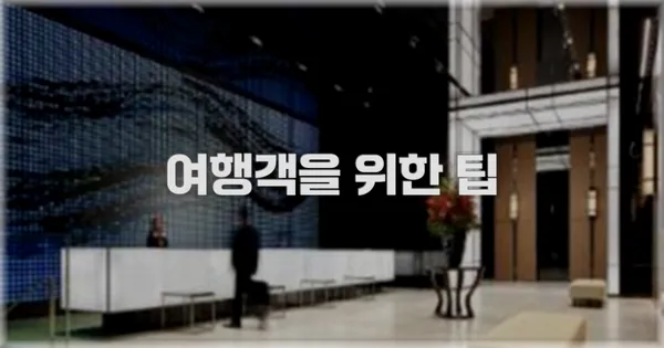 여행객을 위한 팁