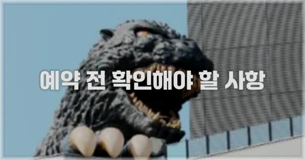 예약 전 확인해야 할 사항