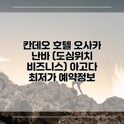 칸데오 호텔 오사카 난바 (도심위치 비즈니스) 아고다 최저가 예약정보