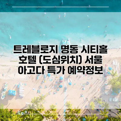 트레블로지 명동 시티홀 호텔 (도심위치) 서울 아고다 특가 예약정보