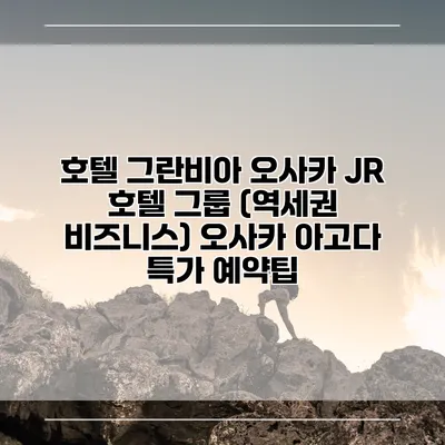 호텔 그란비아 오사카 JR 호텔 그룹 (역세권 비즈니스) 오사카 아고다 특가 예약팁
