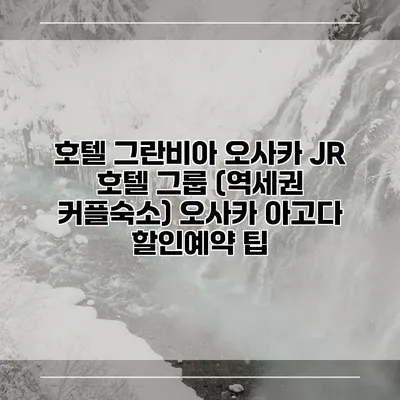 호텔 그란비아 오사카 JR 호텔 그룹 (역세권 커플숙소) 오사카 아고다 할인예약 팁
