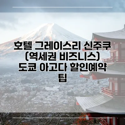 호텔 그레이스리 신주쿠 (역세권 비즈니스) 도쿄 아고다 할인예약 팁