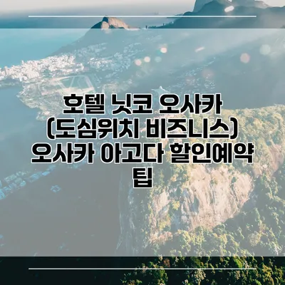 호텔 닛코 오사카 (도심위치 비즈니스) 오사카 아고다 할인예약 팁