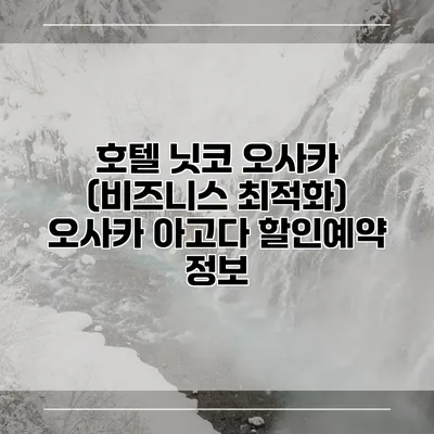 호텔 닛코 오사카 (비즈니스 최적화) 오사카 아고다 할인예약 정보