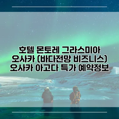 호텔 몬토레 그라스미아 오사카 (바다전망 비즈니스) 오사카 아고다 특가 예약정보