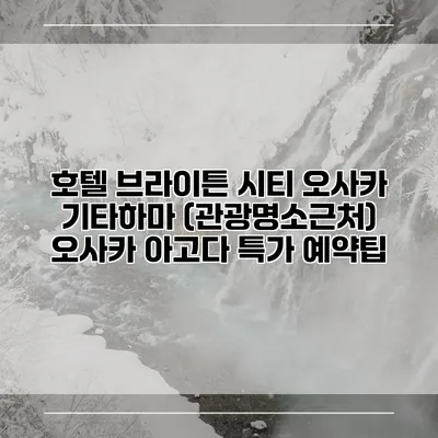 호텔 브라이튼 시티 오사카 기타하마 (관광명소근처) 오사카 아고다 특가 예약팁