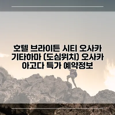 호텔 브라이튼 시티 오사카 기타하마 (도심위치) 오사카 아고다 특가 예약정보