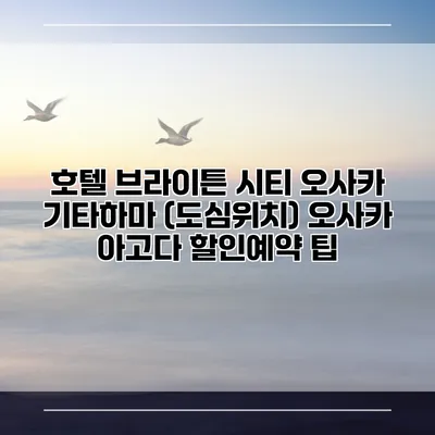 호텔 브라이튼 시티 오사카 기타하마 (도심위치) 오사카 아고다 할인예약 팁