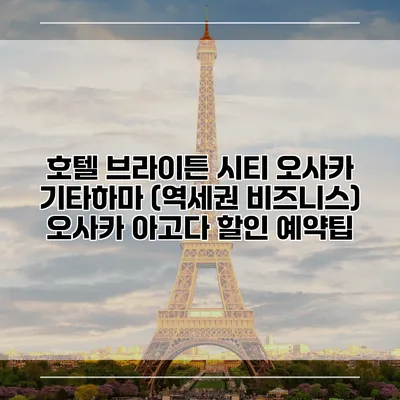 호텔 브라이튼 시티 오사카 기타하마 (역세권 비즈니스) 오사카 아고다 할인 예약팁