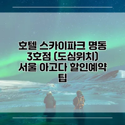 호텔 스카이파크 명동 3호점 (도심위치) 서울 아고다 할인예약 팁